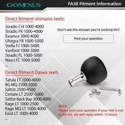 Gomexus Carbon Power Knob 38mm -Reels Shop Power knob carbon fa38 fitment information 800x 72834535 4ae0 4f33 910e 35a0683c2ac5